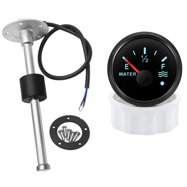 200mm Marine Boat Water Sending Unit with 52mm Water Level Tank Gauge 240-33ohms