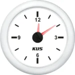 KUS Timetable Clock 12/24V Marine RV Universal White/Black - Image 3