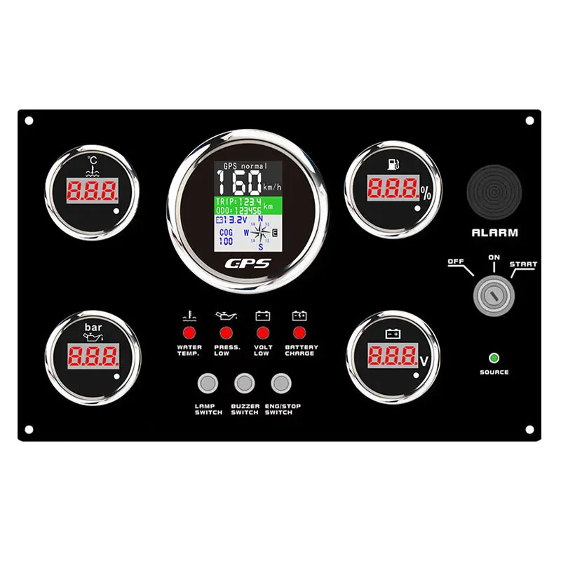 Hef31ba4af39e41fca7b668f22f56be0fJ.webp 300*190 mm Dashboard Waterproof Marine Instrument Boat Control Panel Boat Dashboards - Image 1