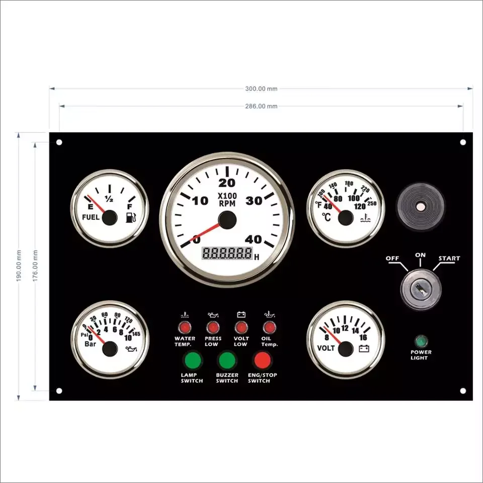 Hef50735e9c024da7abd1ad48d3a774160.webp 12v 24v Lcd Gauge Panel Marine Gauges Set - Image 1