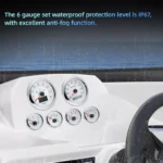 6 Gauge Set With Sensor 85mm White GPS Speedometer 80mph&tachometer 8000rpm Voltage Volt Water Temp Oil Pressure Fuel Level - Image 4