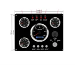 Boat Accessories 4 Pieces Gauge Instrument Panel