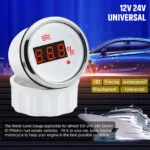 Easy Setup Digital Red LED Display Marine Water Tank Level Meter Truck Gauge - Image 2
