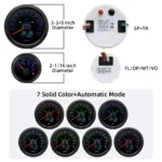6 Gauge Set 85mm GPS Speedometer 120MPH & Tachometer 8000RPM Fuel Level Oil Pressure Water Temp Volt Gauge Fit Boat Car - Image 3