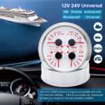 3 Gauge Set 85mm GPS Speedometer 80 MPH Tachometer Fuel/Pressure/Water Temp/Volt - Image 2