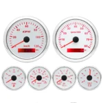 LED Auto Digital Gauge Racing Car Tachometer RPM Boost Vacuum Oil Press Water Temp Oil Temp Gauge Full Set