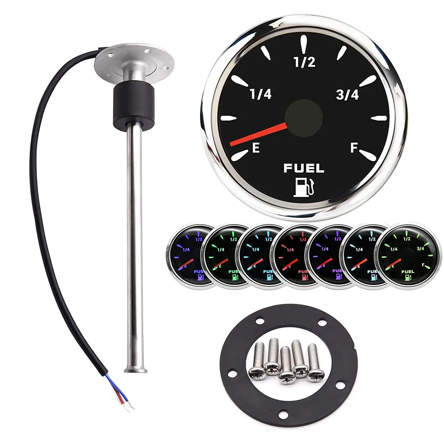 Hf495206ad407436ca372b204816373e7k.webp Moto Led Water Temperature Fuel Gauge Sender Sensor Motorcycle Meter - Image 1