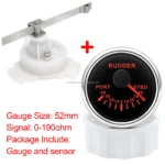 52mm Rudder Angle Indicator Gauge Meter 0-190ohm Red Backlight 0-5V for Marine Boat Vessels - Image 6