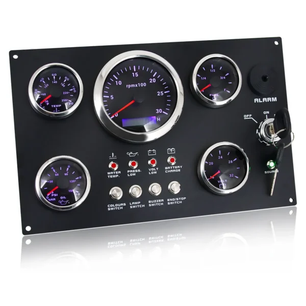 Free  Custom Boat Gauge Panel 300*190 mm Waterproof Boat Instruments Controller Panel