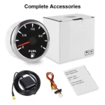 52mm White LED Black Faceplate 316 Stainless Steel Rim Stepper Motor Movement Fuel Level Gauge for Automobile Generator - Image 6