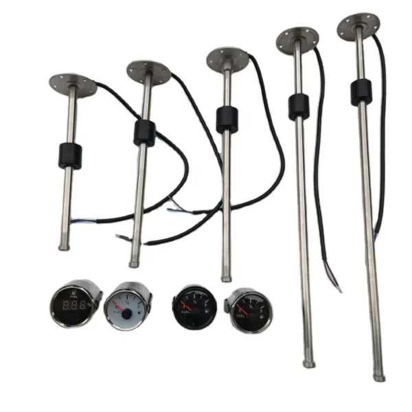 52mm Universal 12V Auto Electromagnetic Fuel Level Gauge With 200mm Fuel Float Sensor