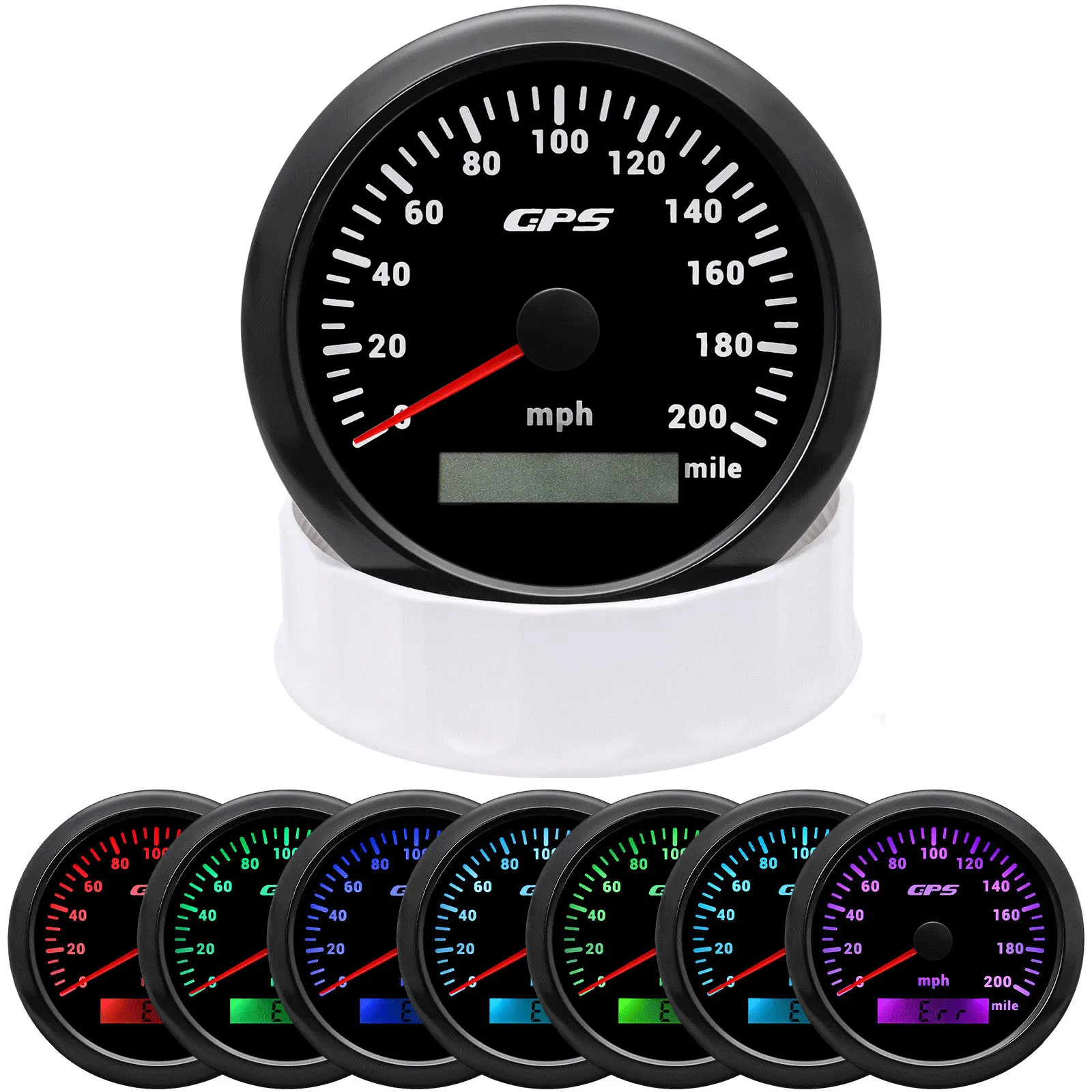 Hf5f7f93027fc431c9f241dca2fe32737J.webp 85mm Black Digital GPS Speedometer 0-200MPH Gauge Odometer for Car Boat Truck US - Image 1