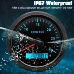 4000 RPM Black 7 Digital Backlights 85mm Diesel Tachometer RPM Gauge REV Counter With Hour Meter - Image 6