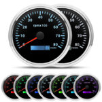 2 Gauge SET 110mm Waterproof GPS Speedometer 160MPH Tachometer 8000RPM for Boat - Image 3