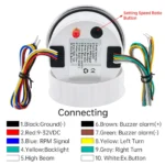 110mm White GPS Speedometer 200km/h With Tachometer 8000RPM Gauge for Boat Car - Image 5