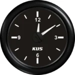 KUS Timetable Clock 12/24V Marine RV Universal White/Black - Image 4