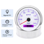 85mm Waterproof GPS Speedometer 0-160MPH Gauge 7 Colors LED for Motorcycles Boat - Image 3