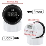 52mm LCD Voltmeter Voltage Gauge 8-32V With Red Backlight for Marine Boat Car - Image 5