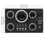 Free  Custom Boat Gauge Panel 300*190 mm Waterproof Boat Instruments Controller Panel - Image 3
