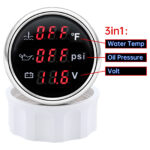 2'' 52MM 3 in 1 Gauge Boat Car Water Temp Oil Pressure PSI Voltage With Sender - Image 4