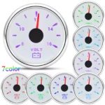 6 Gauge Set 85mm White Boat GPS Speedometer 0-60MPH Tachometer 8000rpm Gauge Waterproof Fuel Temp Oil Volt - Image 6
