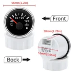 52mm Car Boat Water Temp Temperature Gauge 40-120?? 7 Colors LED M14 Sensor - Image 6
