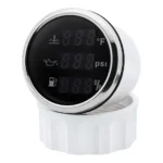 52mm 3 in 1 Multi-Functions Car Digital Water Temp F Oil Pressure PSI Fuel Gauge - Image 3