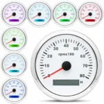 6 Gauge Set 85mm GPS Speedometer 0-160MPH Tachometer 8000rpm & 52mm Fuel Water Oil Gauge for Car Boat - Image 2