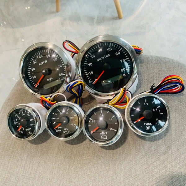 Car Instrument GPS Speedometer RPM Gauge Set