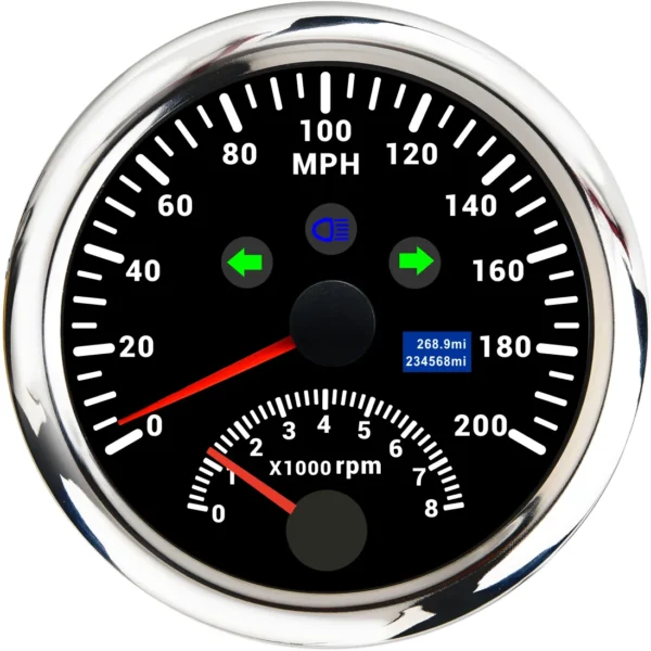 12V All in One Waterproof Speedometer Digital Tachometer Motorcycle Meters