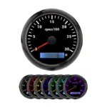 Tachometer RPM Gauge 3000 RPM Trucks Motorcycle Marine Boats 85mm Digital Hour Meter Yellow Light - Image 2