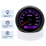 3 Gauge Set 85mm GPS Speedometer 0-200MPH Tacho Fuel Water Temp Oil Pres Voltage - Image 5