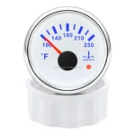 52mm 2inch Electrical Auto Meter Needle Warning Light White Faceplate Water Temp Gauge - Image 2