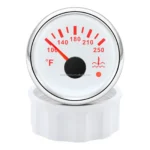 52mm 2inch Electrical Auto Meter Needle Warning Light White Faceplate Water Temp Gauge - Image 5