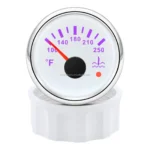 52mm 2inch Electrical Auto Meter Needle Warning Light White Faceplate Water Temp Gauge